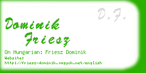 dominik friesz business card